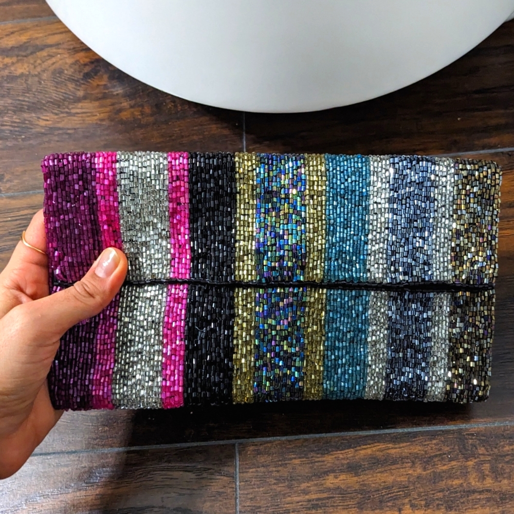 Beautiful multicolored clutch